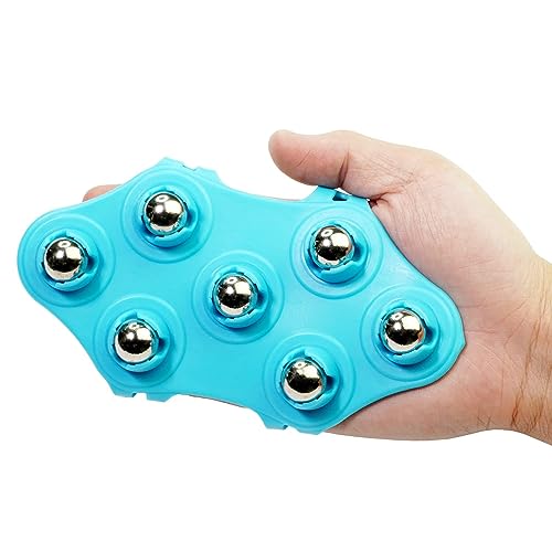 Massage Ball Roller and Therapy Ball - Hand Held Back and Foot Massager - Trigger Point Massage Tool - Blue - color: Blue