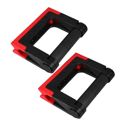 LABRIMP 1 Pair Rotating Push-up Rack with Non-slip Handles Home Workout Strength Training Equipment Push-up Bars for Men and Women (red)