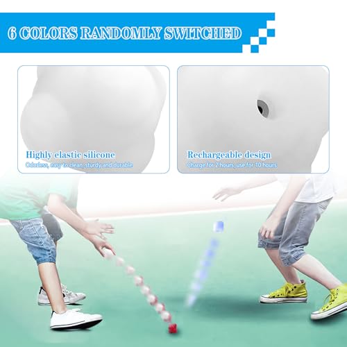 Smart Reaction Ball, Reflex Ball with Random Light Color Change, Intelligent Agility Training, Rechargeable, High Elasticity Silicone