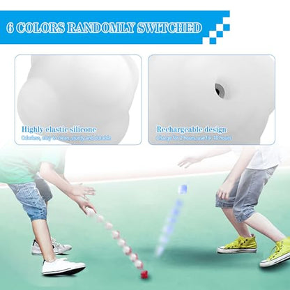Smart Reaction Ball, Reflex Ball with Random Light Color Change, Intelligent Agility Training, Rechargeable, High Elasticity Silicone