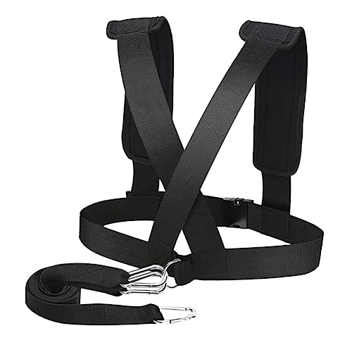 SUPVOX Weight Bearing Supporter Belt with Adjustable Buckle and D-Ring Hooks for Running Training and Strength Workout Heavy Duty Resistance Training Equipment Vest Strap for Gym