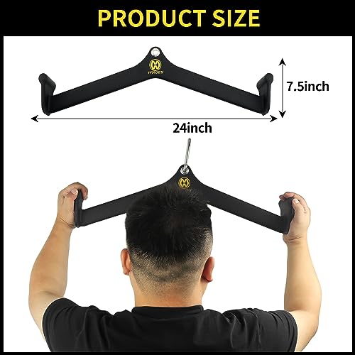 LAT Pulldown Attachment,Back Tricep Bar Strength Training,Handle Grips LAT Pull Down Bar Press Down Exercises,Cable Machine Accessories, Cable Back Attachments for Home Gym - style: Style 004