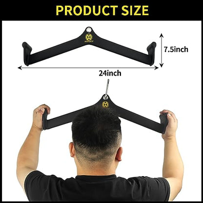 LAT Pulldown Attachment,Back Tricep Bar Strength Training,Handle Grips LAT Pull Down Bar Press Down Exercises,Cable Machine Accessories, Cable Back Attachments for Home Gym - style: Style 004