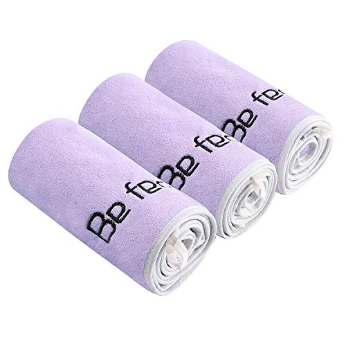 3-Pack 14 x 29 Inch Gym Towels for Women Sweat, Workout Sweat Towel for Men Gym, Super Absorbent, Fast Drying Fitness Exercise Towels for Sweat, Soft Microfiber (Purple 3 Pack, 14" x 29") - color: Purple 3 Pack, size: 14" x 29"