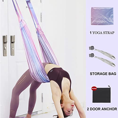 Tchrules Leg Stretcher Strap, Backbend Training Belt with Door Anchor, Flexibility Trainer Stretching Equipment Assist Stretch Strap for Fitness Gymnastics Dance Aerial Yoga Ballet