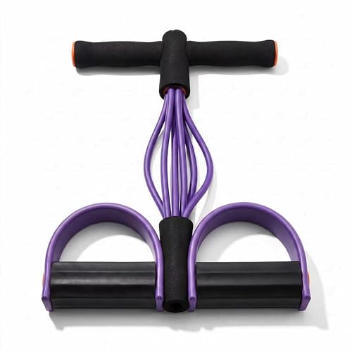 Upgraded Durable 6-Tube Pedal Resistance Strap with Handle, Natural Rubber Fitness Resistance Strap, Multifunctional Fitness Strap, Suitable for Abdominal, Waist, arm, and Leg Shaping Training