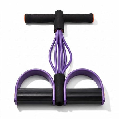 Upgraded Durable 6-Tube Pedal Resistance Strap with Handle, Natural Rubber Fitness Resistance Strap, Multifunctional Fitness Strap, Suitable for Abdominal, Waist, arm, and Leg Shaping Training