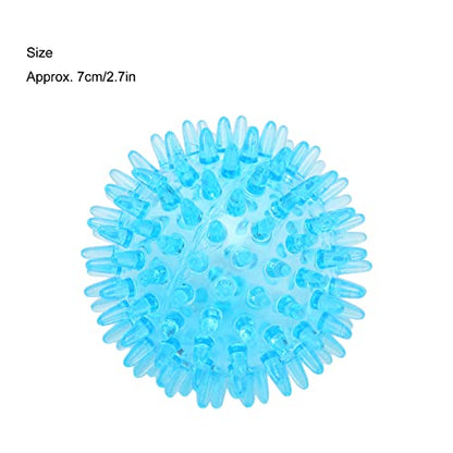 Ymiko Spiky Ball, Soft Transparent Massage Ball Spiky Ball Hollow Strength Recovery Exercise Stress Relief Massage Ball for Hand Wrist, Foot, Back, Muscles(7CM)