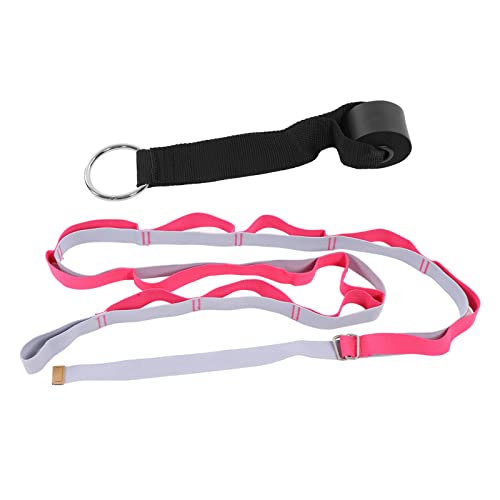 KANASI Yoga Stretching Strap, adjustable fitness band for leg flexibility improvement in gymnastics dance and physical therapy - color: Red
