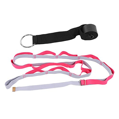 KANASI Yoga Stretching Strap, adjustable fitness band for leg flexibility improvement in gymnastics dance and physical therapy - color: Red