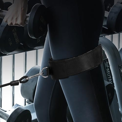 2Pcs Fitness Thigh Straps Soft Neoprene Padded High Leg Lift Fitness Exercise Attachment Adjustable Thigh Resistance Belt, for Running Football Taekwondo Training Band