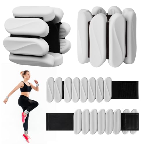 Wrist Weights, 2Pack Wearable Wrist Ankle Weights for Women and Men, Adjustable Silicone Arm and Leg Wrist Bracelets for Walking, Yoga, Pilates and Gym, 2lb - color: Grey