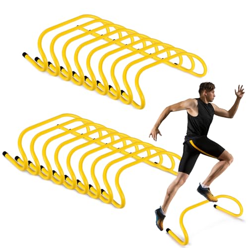 Wettarn 18 Pcs 6" Speed Training Hurdles Mini Agility Hurdles Bulk - color: Yellow