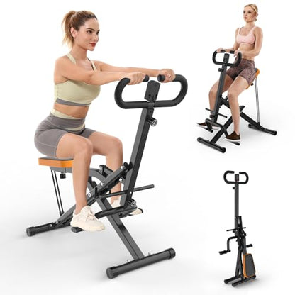Squat Machine,Exercise Machine for Home,Foldable Ride Rowing for Botty Glutes Butt Thighs,Ab Back Leg Press Home Workout