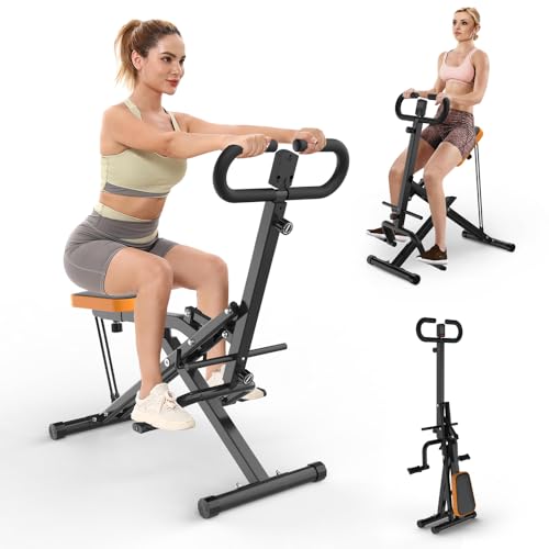 Squat Machine,Exercise Machine for Home,Foldable Ride Rowing for Botty Glutes Butt Thighs,Ab Back Leg Press Home Workout