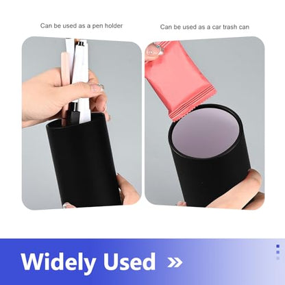 4 PCS Car Tissue Holder, Car Cup Holder Cylindrical Box, Convenient Refillable Automotive Travel Tissue Tube with 120 Sheets Facial Tissues, Universal for Most Cars (Black) - color: Black