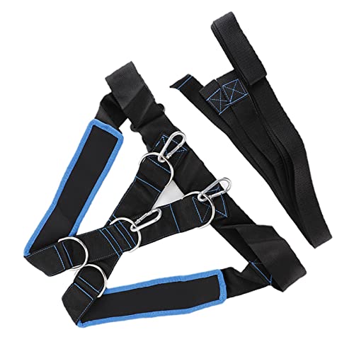 SUNGOOYUE Speed Strength Training Sled Shoulder Harness Resistance Band for Endurance Workout Training, Nylon Material for Speed, Ideal for Strength for Athletes, Black