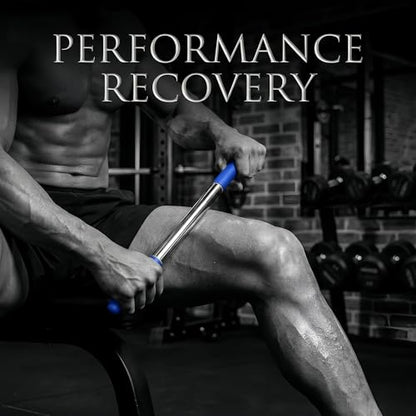 Muscle Roller Stick for Deep Tissue Massage & Myofascial Release | Cold Therapy Roller for Back, Legs, Arms, Shoulders | Massage Roller Stick (Blue) - color: Blue