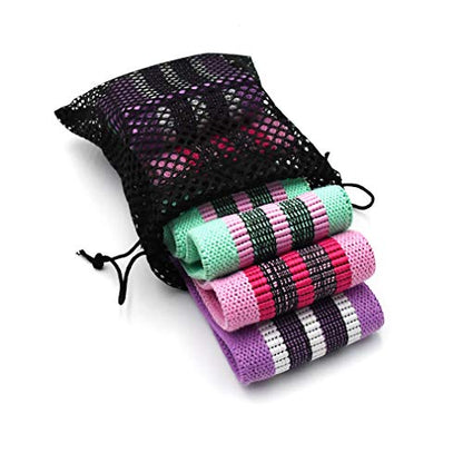 Resistance Bands, Exercise Bands for Legs and Butt, Non Slip Hip Workout Bands, Thick Fabric Booty Bands Set with 3 Resistance Loops, Stretch Fitness Bands Multi Purposes for Glutes, Thighs