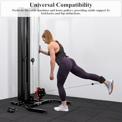 2-Pack Ankle Straps for Cable Machines – Comfortable Adjustable Gym Ankle Cuffs for Kickbacks and Glute Workouts, Ankle Bands for Exercise, Booty and Hip Abductor Exercises for Women and Men