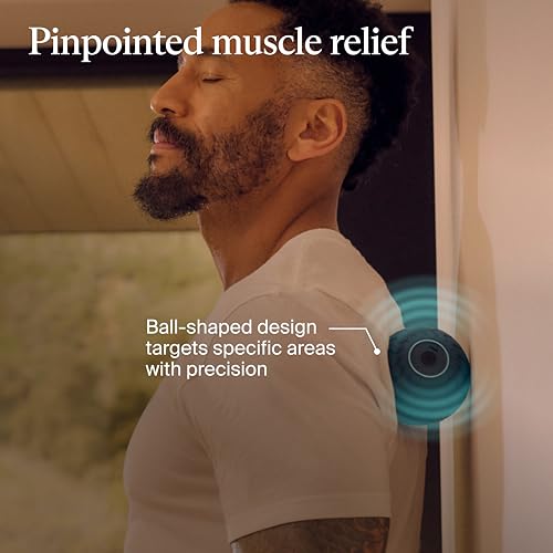 Therabody WaveSolo - Handheld Bluetooth Enabled Massage Device, Ultra Portable Vibration Therapy Ball w/QuietRoll Technology & 3 Customizable Vibration Frequencies