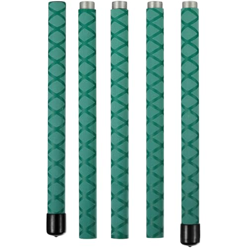 The Huang Yunming yoga stick is made of sturdy steel that is 5 feet high and an adjustable stretching stick, providing flexibility, agility, and balance. Multi functional fitness stick with 5 steel pipes - color: Green