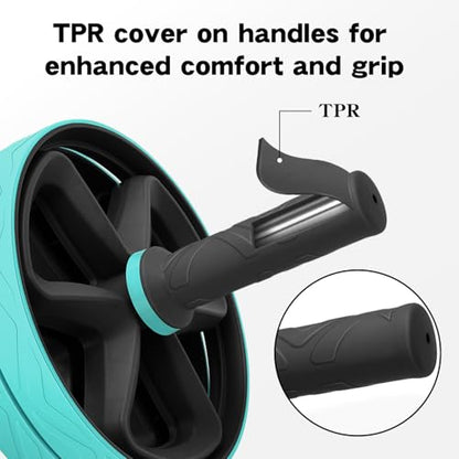 Ab roller wheel abdominal exercise core workout weight loss no noise easy to assembling light weight perfect home gym equipment for men & women