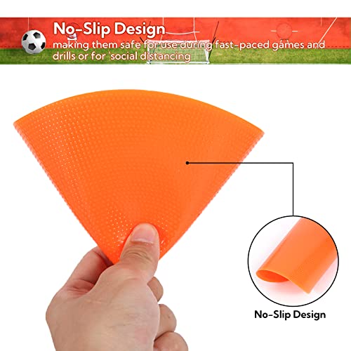 9 Inch Poly Vinyl Spot Markers, Non Slip Rubber Agility Markers Flat Field Cones Floor Dots,for Exercise Drills, Sports, Games, Speed Agility Training -30 Pcs