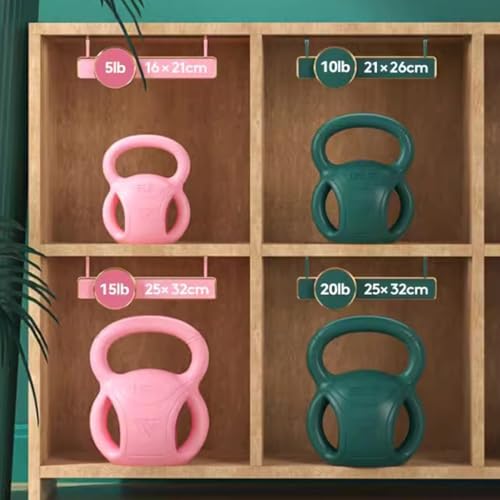 Kettlebell Weights Gym Muscle Training Kettle Bells, Women's Fitness Squat Dumbbell, Unique Three-Ear Structure, Sports Equipment(Dark Green,20LB)