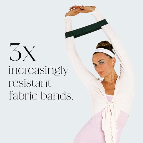 Bala Bands Resistance Bands, Non-Slip Fabric Exercise Bands - color: BLUSH, CHARCOAL, SAND, size: Compact Bands (Set of 3)