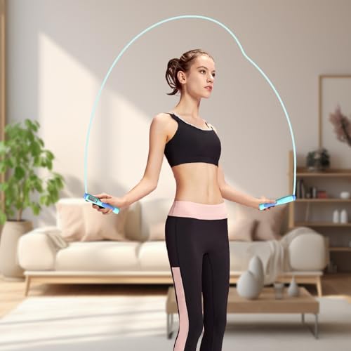 Skipping Rope with Counter, 2.8m Smart Skipping Rope with Counter, Smart Jump Rope, Adjustable Digital Counting Jump Rope, Jump Ropes for Fitness, Digital Jump Rope for Home Gym, Fitness Exercise