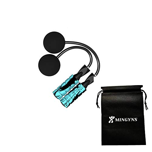 Ropeless Jump Rope,Cordless Jump Rope with weighted Bulk/Balls,Wireless indoor/outdoor Skipping Rope for Weight Loss Fitness Boxing Training WOD MMA - color: Blue