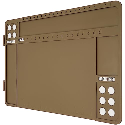 CKPART Gun Cleaning Mat, Premium Magnetic Pad With Organizer Parts Tray, Anti-Slip Rubberized Pistol Mat, Protective Workbench Mat for Gun Cleaning (16.5"x 10.43")