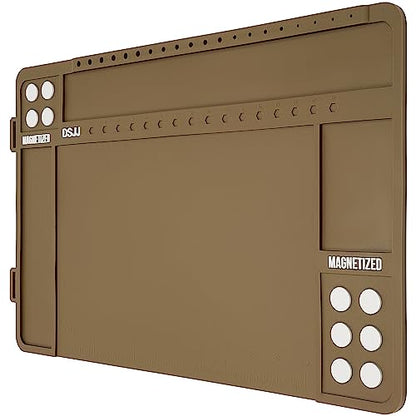 CKPART Gun Cleaning Mat, Premium Magnetic Pad With Organizer Parts Tray, Anti-Slip Rubberized Pistol Mat, Protective Workbench Mat for Gun Cleaning (16.5"x 10.43")