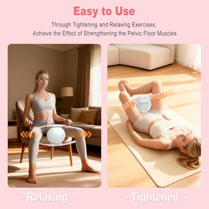 HOTSWEAT Thigh Exerciser, Inner Thigh Exerciser, Thigh Trainer Kegel Exerciser for Women with Adjustable Resistance, Thigh Toner Workout Equipment Pilates Ball for Home Gym