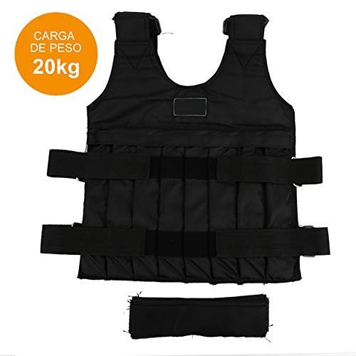 20kg Weighted Vest, Adjustable Bodybuilding Weight Vest with Removable Sandbags Fitness Training Gym Heavy Body Exercise for Weight Training Exercise