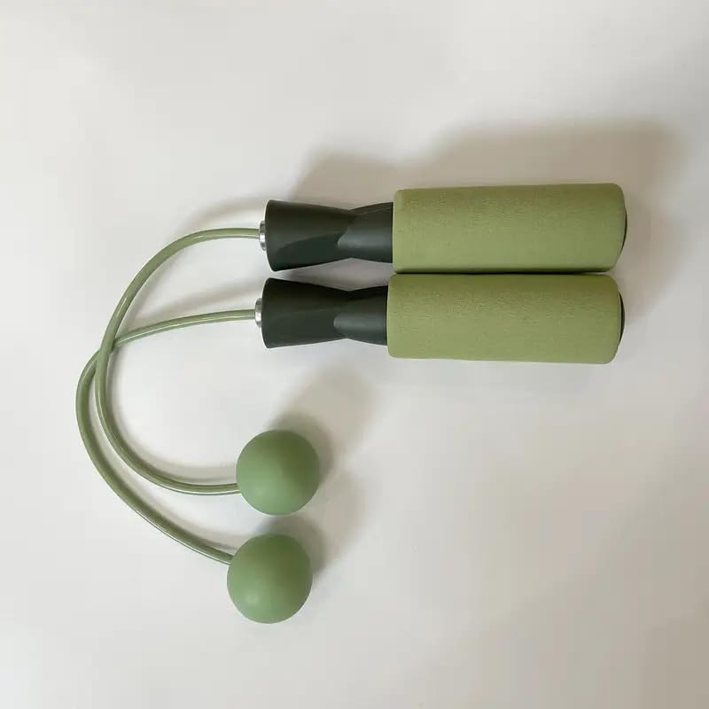 1pc Weighted Cordless Jump Rope for Effective FitnessTraining -Perfect for Indoor and Outdoor Workouts,Green Ball