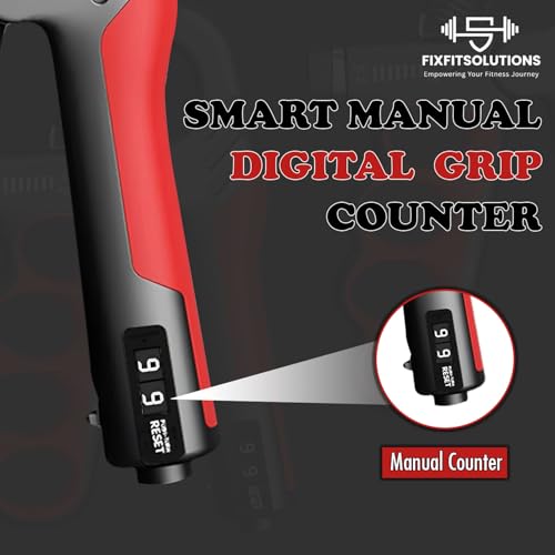 Adjustable Grip Strength Trainer Hand Gripper for Grip Strength, Forearm & Wrist Strengthener, Hand Exerciser for Strength Training & Therapy 11-220Lbs(5-100KG) - color: Red