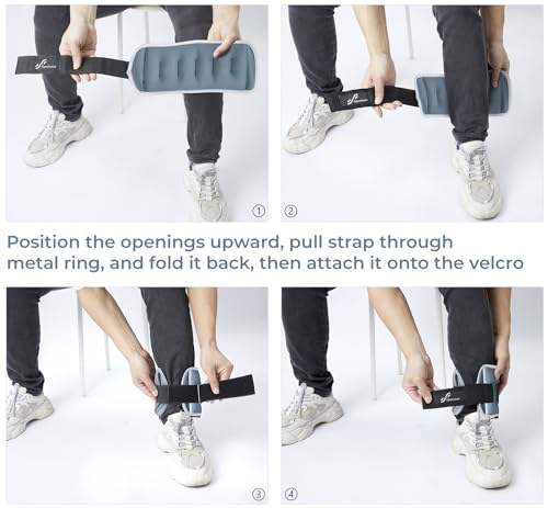 Sportneer Ankle Weights Wrist Weights -0.5 1 2 3 4 5 Lbs Pair for Men Women Kids Strength Training Wrist and Ankle Weights Set Comfortable and Soft Perfect for Dancing Running Walking Fitness Workout