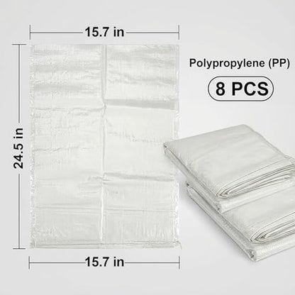 MAQIHAN Empty Sand Bags - 7PCS Woven Polypropylene Heavy Duty Tear Resistant Sandbags for Hurricane Sand Bags for Flooding Construction Project Storing Dry Materials