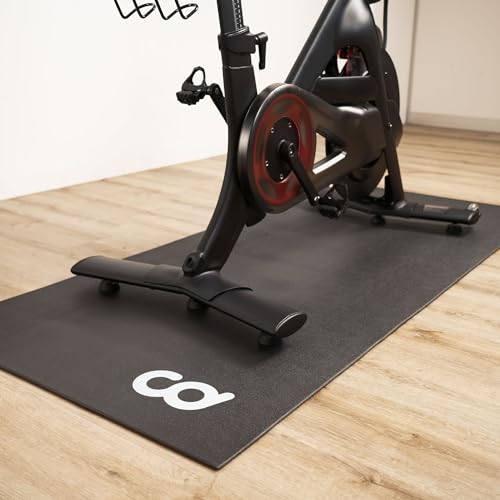 CyclingDeal Bike Trainer Floor Mat - Compatible with Indoor Exercise Stationary Bike Treadmill Elliptical Waterproof Gym Flooring Equipment - Indoor Cycle Stepper - Soft 30" x 60" (76 x 153cm) - size: 60"L x 30"W x 0.3"Th