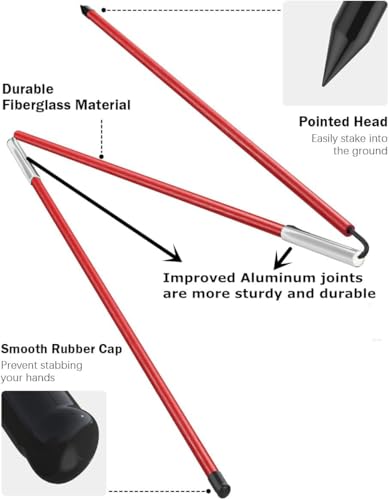 2 Pack Collapsible Golf Alignment Sticks, Upgraded Durable Aluminum Joint Golf Swing Training Sticks for Aiming and Putting