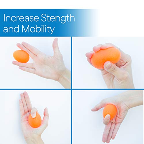 RMS 4-Pack Hand Exercise Balls - Physical & Occupational Therapy Kit