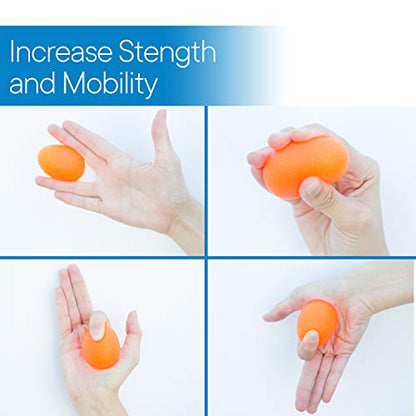 RMS 4-Pack Hand Exercise Balls - Physical & Occupational Therapy Kit