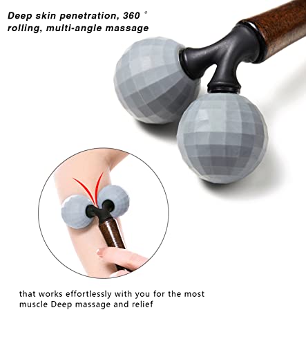 Relax Massage Roller - Body Massage Tools Myofascial Trigger Points Reduce Muscle Soreness Tightness Leg Cramps for Circulation, Stress, Arthritis and Hand Pain Relief & Recovery (Grey)
