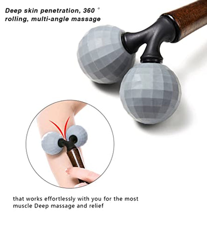 Relax Massage Roller - Body Massage Tools Myofascial Trigger Points Reduce Muscle Soreness Tightness Leg Cramps for Circulation, Stress, Arthritis and Hand Pain Relief & Recovery (Grey)