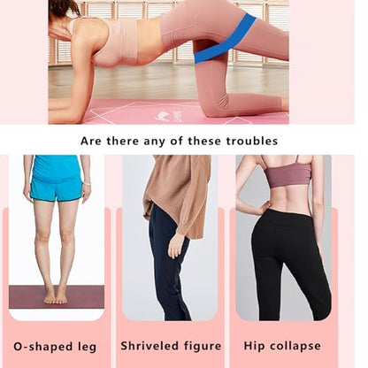 Resistance Bands Set for Women Men 3 Pack Wide Fabric Non Slip Stretch Exercise Workout Bands with Carry Bag Elastic Pilates Flexbands