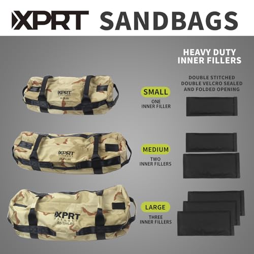 Workout Sandbag for Heavy Duty Workout Cross Training 7 Multi-positional Handles - Color Army Green/Black/Camo