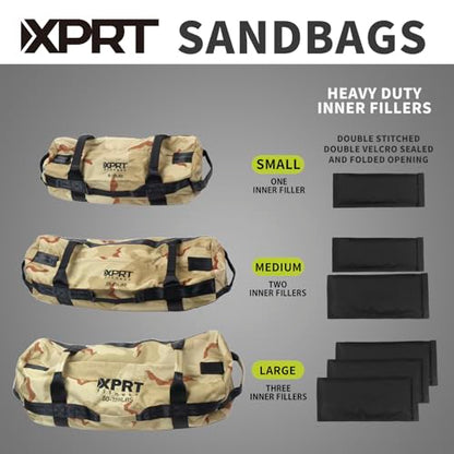 Workout Sandbag for Heavy Duty Workout Cross Training 7 Multi-positional Handles - Color Army Green/Black/Camo