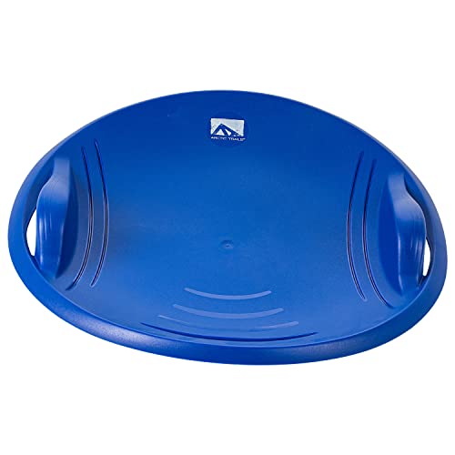 Franklin Sports Kids Toboggan Sled - Kids Saucer Sled - Arctic Trails Plastic Snow Sled for Children - Heavy Duty Sled with Handles